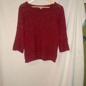 Red speckled sweater